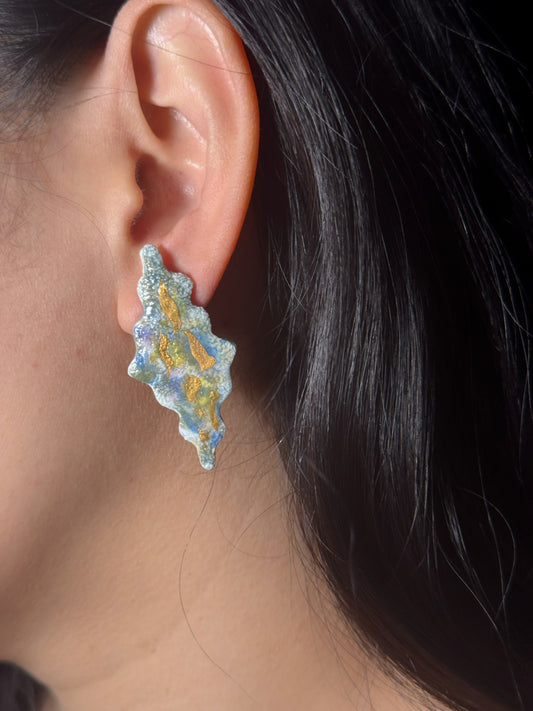 MINERAL GLAZE — “Golden Fractured Plum"