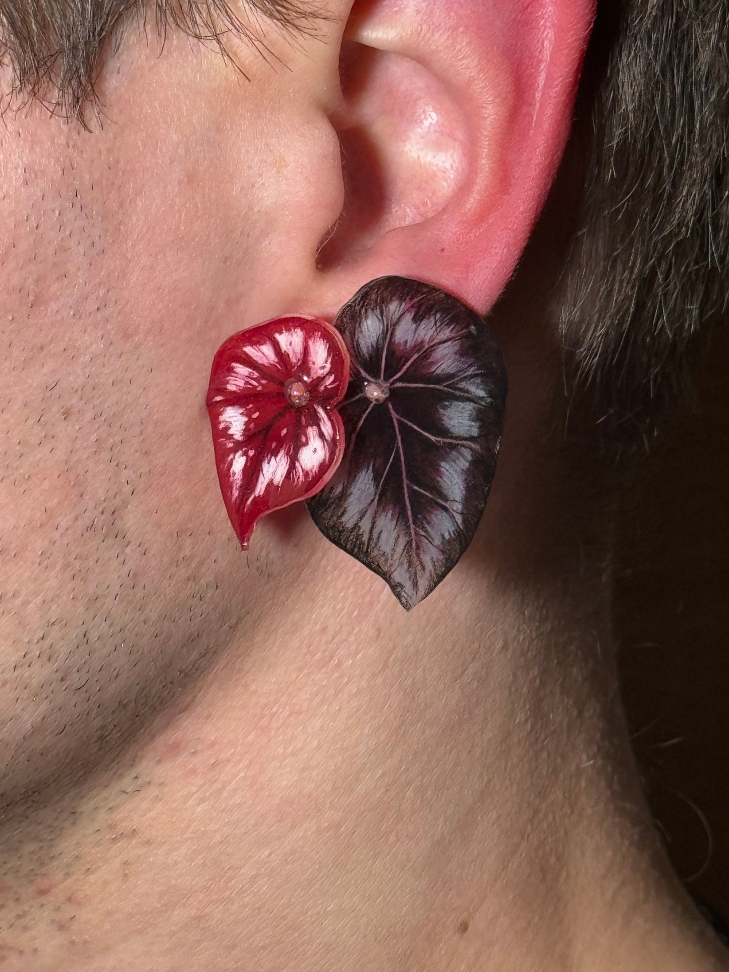 Begonia ‘Dark Mambo´— Ohrringe